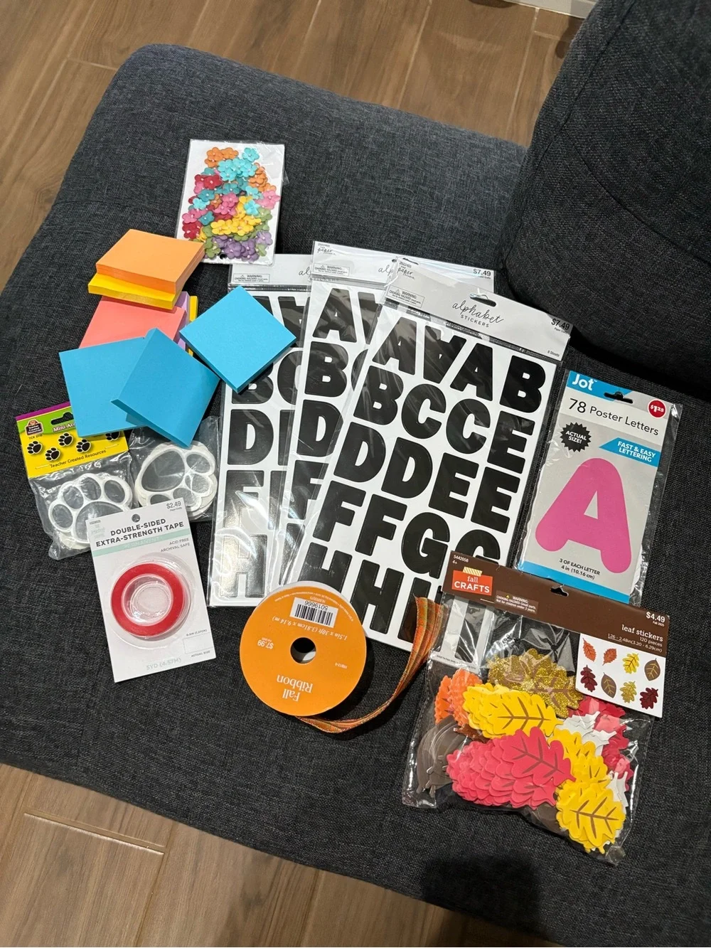 Arts and crafts supplies, students teachers